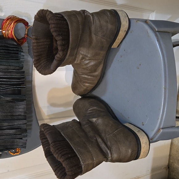 Ankle boots,brown,vegan leather,hip,western,boho Size:7 vintage - Picture 5 of 8